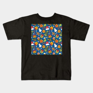 Winter Christmas Pattern Kids T-Shirt